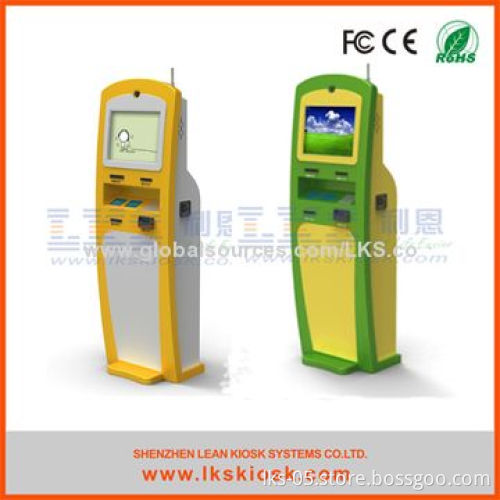 Hotel Touchscreen Payment Terminal Kiosk with Card Reader Function